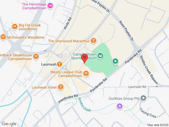 Map showing event location