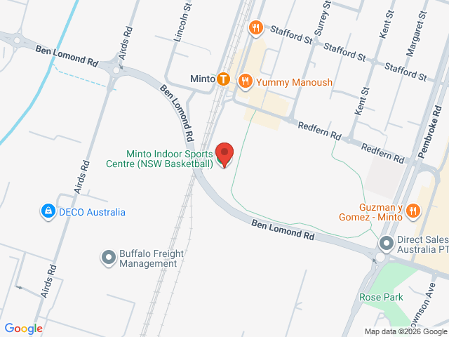 Map showing event location